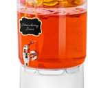 2 Gallon Beverage Dispenser for Parties, BPA-Free Drink Dispenser with No Drip Spigot, Juice Dispensers with Stand, Transparent Plastic Water Dispenser Countertop for Punch, and Drink Fountains