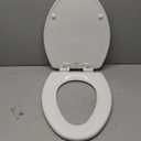 Bemis Ashland Modern Wood Toilet Seat with Decorative Edge, Slow Close, Secure Hinges, Made in USA, Elongated, White