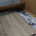 Coffee Bar Cabinet with Storage, Coffee Cart with Wheels, Coffee Station with Coffee Bar Sign and Mug Hook, Corner Coffee Bar Table with Drawer, Bakers Rack for Kitchen Dining Room Living Room Nook (Black & Gray Oak)