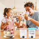 Creami Swirl Pints & Lids for Ninja Swirl Ice Cream Maker NC700 Series, Swirl Container Replacement for Ninja Creami, BPA-Free & Dishwasher Safe (Pink&Blue, 2Pcs)