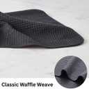 PurpleEssences Dish Cloths and Dish Rags - 6 Pack Waffle Weave Solid Kitchen Dish Wash Cloths, 100% Cotton, 12x12 Inches, Ultra Soft Absorbent Quick Drying - Spring Easter Summer - Dark Grey
