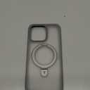 TORRAS Magnetic Ostand for iPhone 15 Pro Max Case, [Military Grade Drop Tested][Compatible with MagSafe][Build in Kickstand] Translucent Hard Back Anti-Fingerprint 6.7" 2023, Natural Titanium Grey