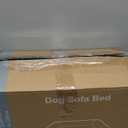 DUMOS Orthopedic Dog Bed, Washable Dog Couch Bed with Removable Cover, Waterproof Pet Bed for Medium Size Dogs, Memory Foam Pet Bed Non-Slip Base, Brown