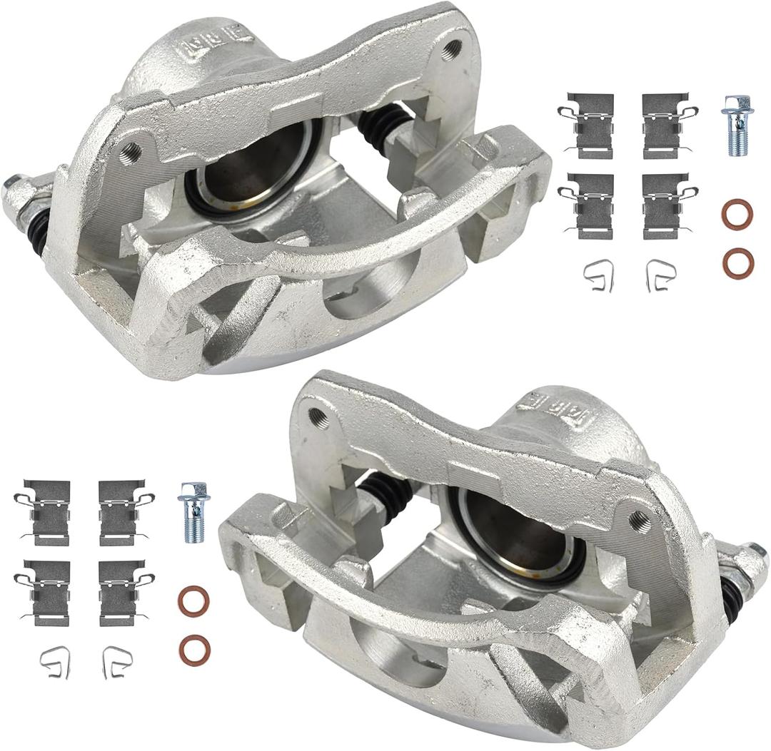 KUSATEC 19B3128 19B3129 Front Disc Brake Caliper Assembly with Bracket Fit for Lexus ES350 2007-2012,2016-2018,Toyota Avalon 2008-2018,Camry 2007-2017, Both Driver and Passenger side