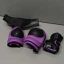 GEQID Kids Knee Pads Elbow Pads Wrist Guards Set , Protective Gear for 4-6-12 Boys Girls Roller Skating Scooter Skateboarding Bike (Purple, Free Size (4-12 Years or 40-80lbs))