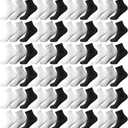 Tigeen 72 Pairs Quarter Ankle Sock Sport Ankle Socks Bulk Adult Unisex Cotton Sock Casual Quarter Socks for Men Women (One Size, Black, White, Gray)