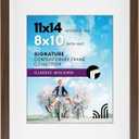 Americanflat 11x14 Picture Frame with Shatter-Resistant Glass - Use as 8x10 Frame with Mat or Display 11x14 Photo Without Mat - Signature Collection - Picture Frames for Wall Display - Walnut