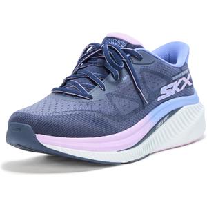Skechers Womens Max Cushioning Arch Fit Areena Hands Free Slip-ins (8, Navy/Lavender)
