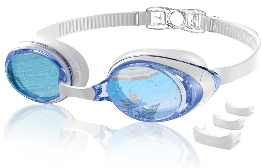 Aegend Flat Lens Swim Goggles, Anti-Fog Swimming Goggles, No Leak Anti-UV Pool Goggles for Adult Men Women Youth