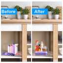 Acrylic Trash Bag Dispenser Holder, 2 in 1 Garbage Bag Roll Holder Under Sink, Standard Grocery Bags Storage Container with Lid, Laundry Storage Organizer Bin for Kitchen, Bathroom, Pantry
