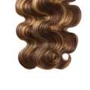 Highlight Human Hair Bundles P4/613 Body Wave Human Hair Bundles Brown Body Wave Bundle P4/613 Color Brazilian Two Tone Chocolate Brown and Blonde Bundles Human Hair Extensions 26 28 30 Inch