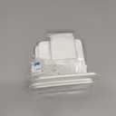 OAPRIRE White Floating Wall Shelves Set of 3 for Security Cameras, Baby Monitors, Speakers & More - Universal Acrylic Small Wall Shelf with Cable Clips, 10-Piece Strong Tapes, No Drill