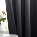 NICETOWN Room Darkening Curtains 52x84 inch Length for Living Room, Grommet White & Black Ombre Privacy Curtains for Hall/Villa, Home Decoration Window Treatment Drapes, 104" Wide Total 2 Pieces