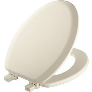 Mayfair Cameron Biscuit Toilet Seat, Non Slip Heavy Duty Wood, Easy Clean, Made in USA, Elongated