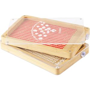 Wooden Diamond Paint Tray with Magnetic Lids, Diamond Painting Accessories Tools, Diamond Art Trays with Cover, Pack of 2