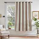 jinchan Blackout Curtain 72 Inch Length Beige Curtain for Bedroom Living Room Drape 1 Panel Greyish Beige Texture Grommet Top Window Treatment 84 Inches Wide by 72 Inches Long
