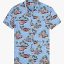 Men's Hawaiian Shirt Short Sleeve Button Down Tropical Summer Beach Casual Shirts, Size: M