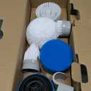 Sweepulire Electric Spin Scrubber for Cleaning, Shower Scrubber with Long Handle, 2 Spin Speeds, Bathroom Scrubber with 8 Replacement Heads, Bath Tub Cleaner Brush for Floor, Tub, Shower, Tile (All White)