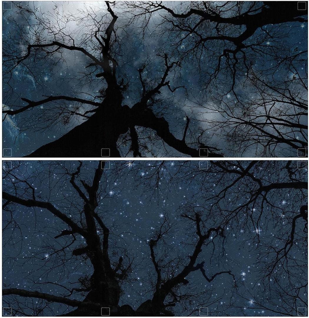 6 Pcs Fluorescent Light Covers for Ceiling Lights with 48 Magnets Decorative Magnetic Light Filters for Classroom Office Kitchen Decoration(Branch)