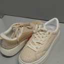 DREAM PAIRS Women Chunky City Tweed Comfortable Casual Platform Fashion Sneaker,Size 6.5,Sandstone-Knit