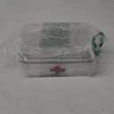 First Aid Box and Pet Frist Aid Storage Bin, Acrylic Medicine Kit Case Organizer Empty, Divided First Aid Storage Box Kit with Hinge Lid, Emergency Kit Storage Box for Family and Pet (Clear)