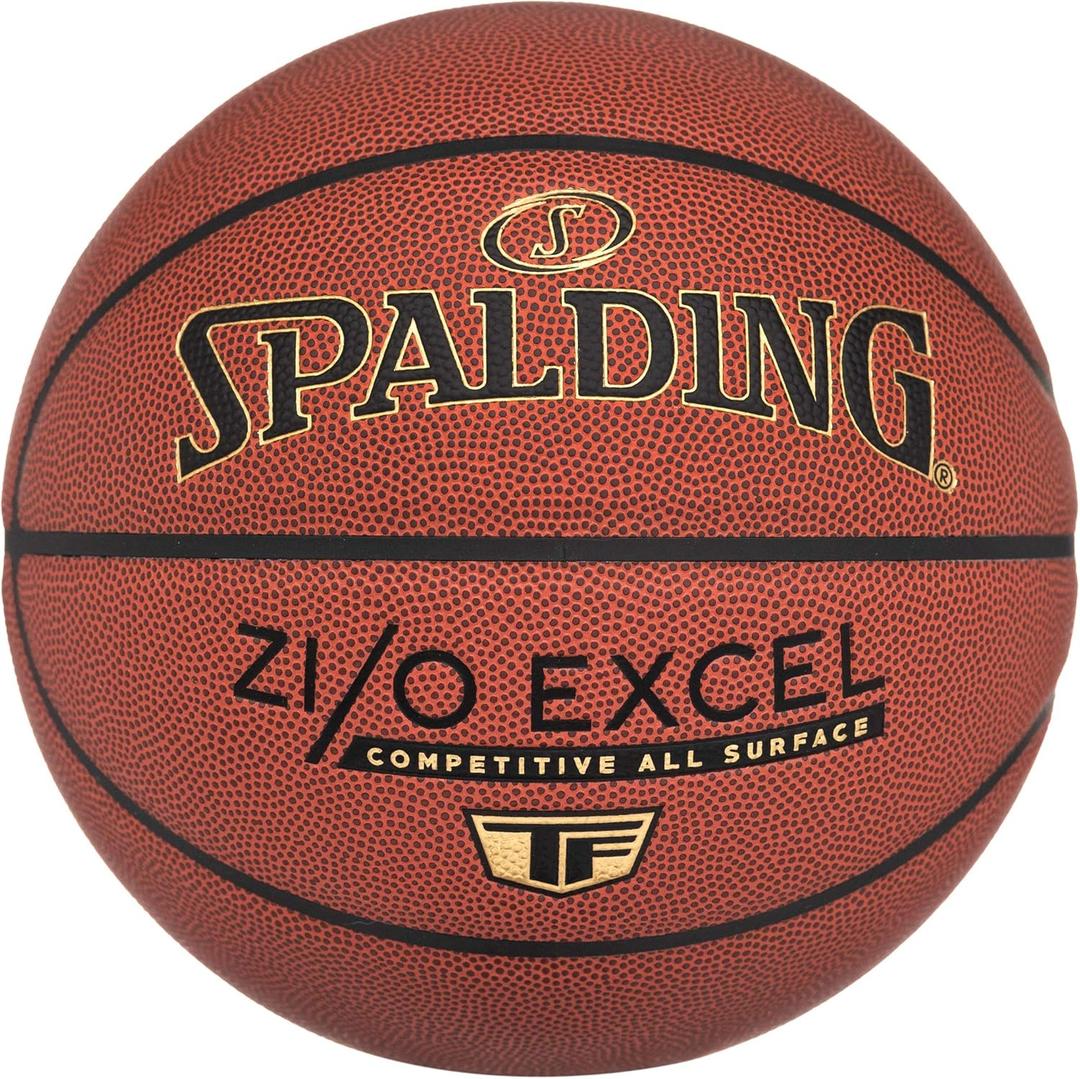 Spalding Indoor Outdoor Basketballs | All Surface Composite Cover | Sizes 29.5", 28.5", 27.5" (Zi/O Excel TF - Brown)