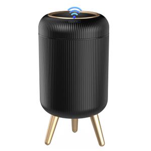 Bathroom Trash Can Automatic Touchless3 Gallon Smart Motion Sensor Trash Bin with LidPlastic Black Garbage Can Wastebaskets with Removable Legs for Kitchen, Office, Toilet, Bedroom