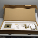 Free Standing Tub Faucet Brushed Gold, Floor Mount Freestanding Tub Faucets, Brass Stand Alone Tub Filler, Waterfall High Flow Bathtub Shower Mixer Tap