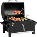 Royal Gourmet CD1519 Portable Charcoal Grill with Warming Rack, Tabletop Charcoal Grill with 303 Sq. In Cooking Area for Outdoor Camping and Picnic Grilling, Black