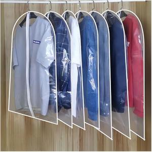 Senvitate 47" Clear Garment Bags for Hanging Clothes,Dustproof Suit Bag for Closet Storage,Transparent Plastic Garment Clothes Suit Cover Bags with Zipper for Coats (5 Pack - Clear 47"), XL
