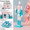 12" Christmas Decorations Nutcracker Ornaments,Traditional Wooden Nutcracker Figures Soldier,Festive Collectible Christmas Nutcracker Doll Gift forTable Desktop Fireplace2 PCS
