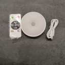 Wireless Warm White Motion Sensor Step Lights, 8 Colors Changeable RGB LED Closet Lights USB Rechargeable Battery Operated Puck Lights with Remote, Dimmable Under Cabinet Counter Lighting (6 Pack)