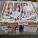 Mom's Choice-GROWNSY Baby Gate for Stairs, 30.5"-43" Pressure Mounted Pet Gate for Doorways-Auto Close Dog Gate for The House-Easy Installation & Walk Thru Wide Safety Gate (White)