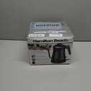 Hamilton Beach Compact 20 Oz. / 0.6 Liter Gooseneck Electric Kettle for Boiling Water, Pour Over Coffee, Tea, Ultra Fast Heating With 1200 Watts, Stainless Steel BPA-Free Interior, Black (41045)