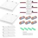 JIUWU 3pcs RF 433Mhz Wireless Remote Control 1 Channel Relay Switch, AC110V AC 90~250V 10A, with 2pcs Included 86 Wall Panel Transmitter No Wiring Required, Remote Control Switch for 3pcs Home Light