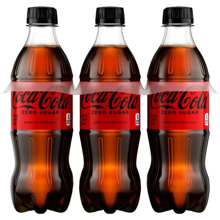 Coca-Cola Zero Sugar, 16.9 fl oz, 3 Pack, Best By: DEC 29, 2025