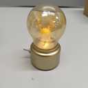 Christmas Decorations Lights, Reindeer Decoration & Christmas Tree Lampshade, Classic Metal Switch Battery Operated Lamp for Room Decor Christmas Decor, Mini Night Lights - Gold