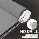 No Drill Blackout Roller Shade 26.5" W x 75" H, Grey