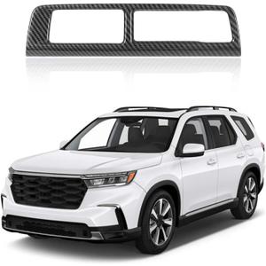 Cigarette Lighter Panel Cover Trim for Honda Pilot 2023 2024 2025/ Honda Passport 2026 Accessories, ABS Center Console Cigarette Lighter Socket Panel Protector, 1PCS (Carbon Fiber Pattern)
