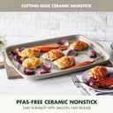 GreenPan Premiere Ovenware Healthy Ceramic Nonstick 18" x 13" Half Rectangular Baking Pan, PFAS-Free, Warp-Free Bakeware, Durable Quick Heating Tray, Oven Safe to 600F, Dishwasher Safe, Taupe, 18" x 13" Half Sheet Pan