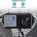 Comfort Zone 20-Inch High-Velocity Industrial Floor Fan, Heavy-Duty 3-Speed Metal Shop Fan with 180° Adjustable Tilt & Carry Handle, Quiet Vibration-Free Cooling for Garage, Workshop, & Home