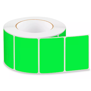 Removable Adhesive Rectangle Labels - Green