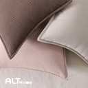 Corduroy Throw Pillow Covers 18x18 Set of 2 Boho Decorative Pillow Covers for Couch, Sofa, Bed Soft Square Cushion Covers for Living Room Decor (No Insert) Light Pink