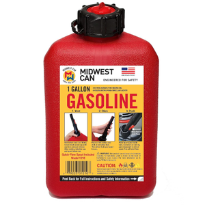 Quick-Flow Spout Midwest Can 1210 Auto Shut Off Gasoline Can - 1 Gallon