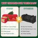 Christmas Tree Storage Bag, 7.5Ft Christmas Tree Bag 2 Piece Set Includes a Storage Bags for Xmas Decorations, Reinforced Handles & Sleek Dual Zipper Waterproof Xmas Tree Bag