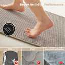 TYUU Large Bathroom Rugs Non Slip Washable Bath Rugs Super Absorbent Bathroom Rug Thin Quick Dry Low Pile Bath Mats, Beige 36"x60"