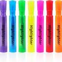 2 x Pastel Highlighters, 7 Pack Aesthetic Tank Style Highlighters, Chisel Tip Cute Highlighter for Journaling, Bible Study, Notes, School and Office Supplies