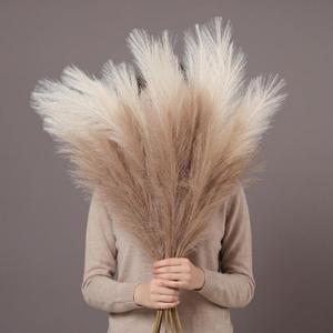 PERFNIQUE Faux Pampas Grass, 9PCS Pompas, Large Pompas Grass, 38'' Tall Pampas Grass for Floor Vase, Pampas Grass Decor Tall for Vase Fillers, Boho Rustic Farmhouse Home Decor(Natural Beige)