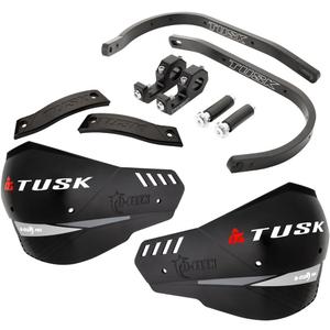 Tusk D-Flex Pro Adventure Handguards  Black Aluminum Bar/Black Shields  Universal Fit  Fits 7/8" Handlebars - Compatible with KAWASAKI KLR 650 1997-2025