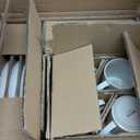 MONITO Ceramic Dinnerware 16 Pieces Dinner Set,Plates Pasta Bowls Cereal Bowls Reactive Change Glaze Dish Sets, Modern Stoneware Dishes,Gift, Creamy white